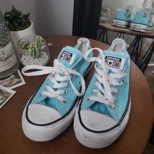 Blue Converse Low Tops